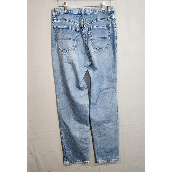 Banana Republic Jeans Women's Blue Medium Wash Straight Leg Jeans Sz 8 Long - Picture 2 of 6